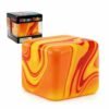 NeeDoh Nice Cube Swirl – Unique Marbled Squish Cube (7/8) Orange marbled NeeDoh Nice Cube Swirl squish cube — Image 7 of 8