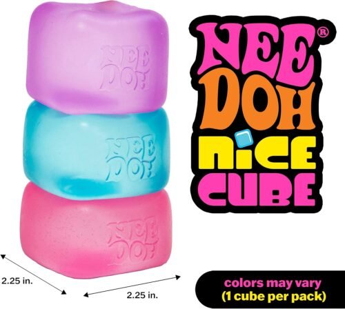 Schylling NeeDoh Nice Cube - frosted ice-cube sensory squeeze toy with Super Solid Squish — Image 4 of 6