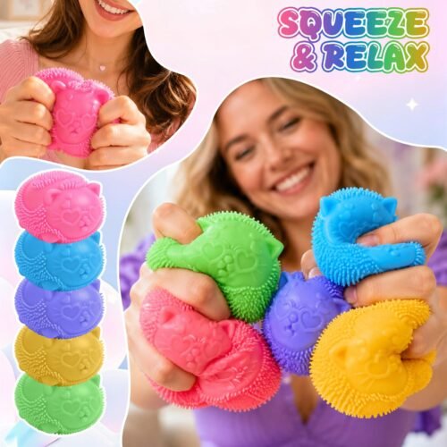 NeeDoh Cool Cats squishy fidget toy in teal — Image 8 of 20