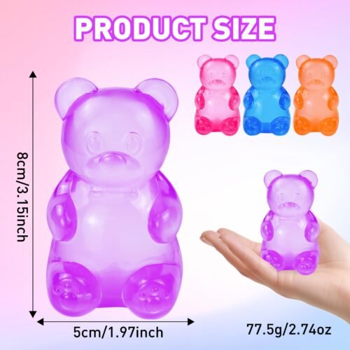 NeeDoh Gummy Bear Taba Squishy – Jelly Bear (12/20) NeeDoh Gummy Bear Taba Squishy jelly blue bear squeeze toy — Image 12 of 20