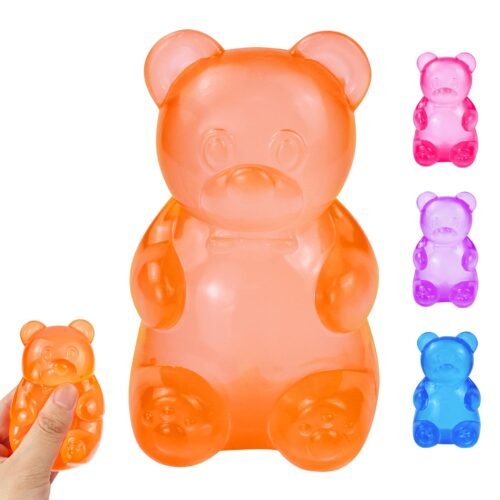NeeDoh Gummy Bear Taba Squishy – Jelly Bear (3/20) NeeDoh Gummy Bear Taba Squishy jelly blue bear squeeze toy — Image 3 of 20