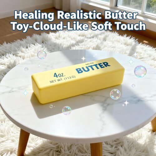 NeeDoh Butter Squishy realistic slow-rise butter stick toy in hand — Image 7 of 12