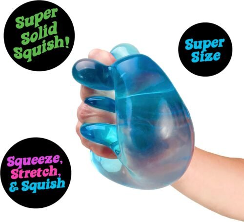 Giant translucent blue NeeDoh Nice Berg sensory squish cube from NeeDoh UAE — Image 3 of 8