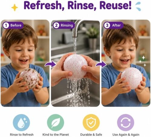 NeeDoh Snowball – slow rebound squish toy (3/6) NeeDoh Snowball pink stress ball on a desk — Image 3 of 6