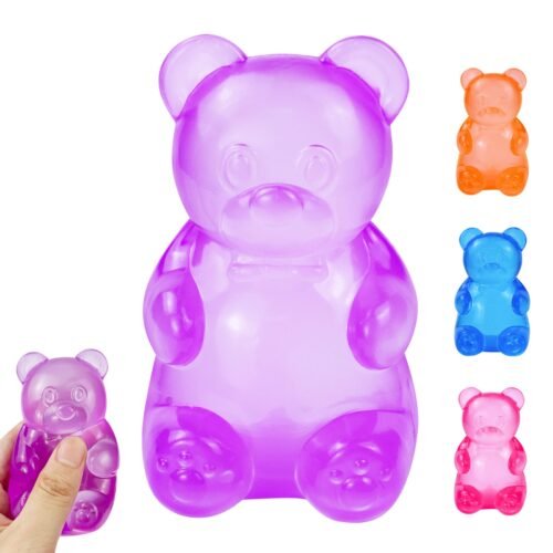 NeeDoh Gummy Bear Taba Squishy – Jelly Bear (2/20) NeeDoh Gummy Bear Taba Squishy jelly blue bear squeeze toy — Image 2 of 20