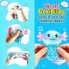 Pink and blue glitter axolotl squishy toy 2-pack — Image 7 of 10