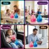 NeeDoh Dream Drop – Blue Squish Toy (4/7) Blue NeeDoh Dream Drop raindrop squish toy resting on a translucent stand — Image 4 of 7