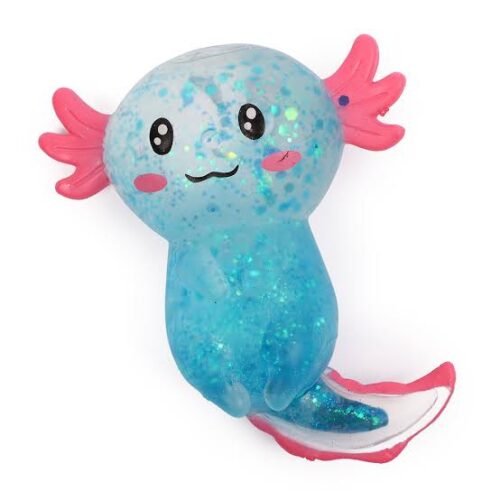 Pink and blue glitter axolotl squishy toy 2-pack — Image 10 of 10