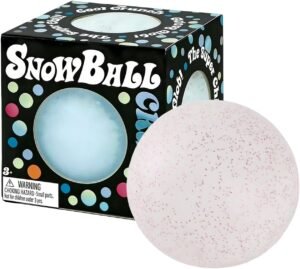 NeeDoh Snowball pink stress ball on a desk — Image 1 of 6