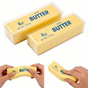 NeeDoh Butter Squishy realistic slow-rise butter stick toy in hand — Image 1 of 12
