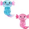 Pink and blue glitter axolotl squishy toy 2-pack — Image 1 of 10
