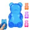 NeeDoh Gummy Bear Taba Squishy – Jelly Bear (1/20) NeeDoh Gummy Bear Taba Squishy jelly blue bear squeeze toy — Image 1 of 20