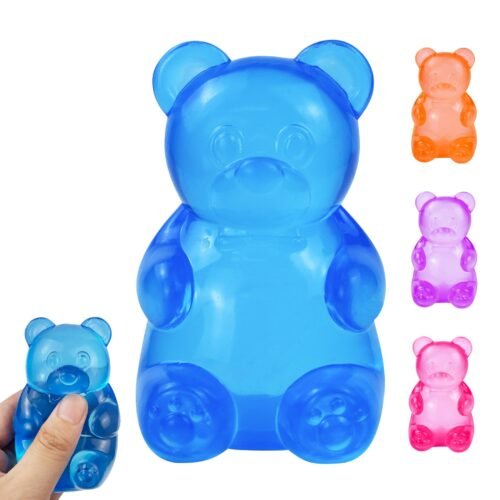 NeeDoh Gummy Bear Taba Squishy – Jelly Bear (1/20) NeeDoh Gummy Bear Taba Squishy jelly blue bear squeeze toy — Image 1 of 20