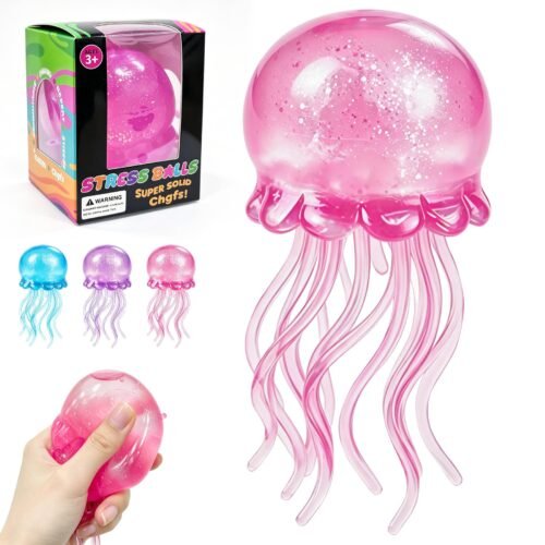 NeeDoh Jellyfish – JellySquish Sparkle Squishy (1/11) NeeDoh JellySquish Sparkle Squishy jellyfish toy with glitter dome and tentacles — Image 1 of 11