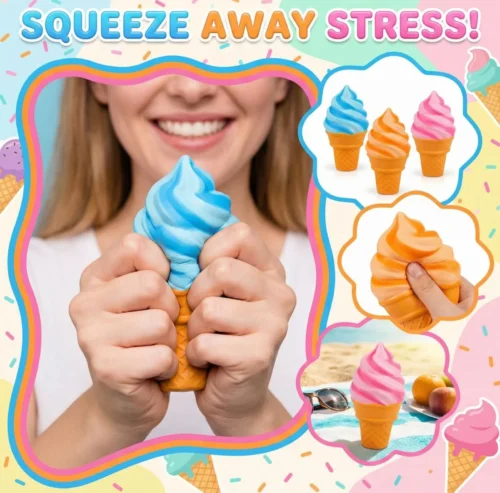 NeeDoh Nice Cream Cone Squishy – Soft Serve That Never Melts | NeeDoh UAE (5/8) NeeDoh Nice Cream Cone Squishy – soft serve fidget toy that never melts — Image 5 of 8